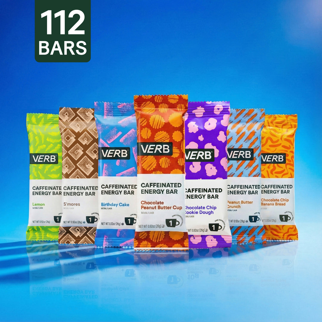 (112 Bars) Mega Caffeinated Energy Bar Bundle - Verb Energy