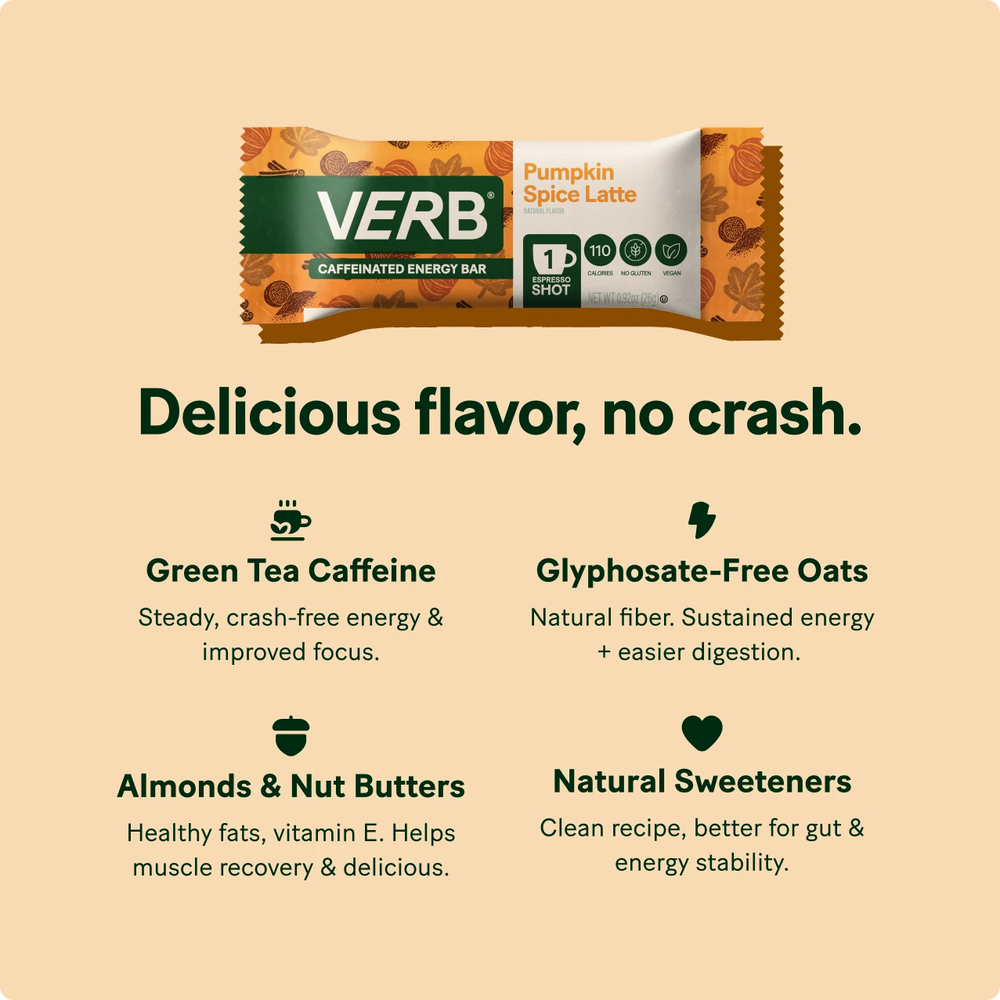 Caffeinated Energy Bars - Verb Energy
