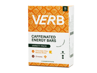Box of Verb caffeinated energy bars on a white background